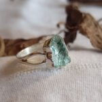 Raw Aquamarine Ring, In 925 Sterling Silver Handmade Natural Gemstone Jewelry, Raw Aquamarine Engagement Ring,  Gift For Her Gift For Women
