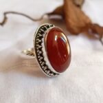 Carnelian Ring, 925 Sterling Silver Ring, Large Red Stone Ring, Gift For Her, Oval Red Ring, Red Stone Ring For Women, Anniversary Gift