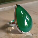 Green Onyx Ring 925 Sterling Silver Elegance and Natural Beauty Combined