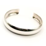 Ladies 925 Sterling Silver Bangle, Wide Silver Cuff Bangle, Anniversary Gifts, Bracelet for women, Gift For Her, Personalize Unisex Gift