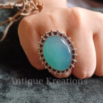 Chalcedony Ring, 925 Sterling Silver Ring, Statement Ring, Aqua Ring For Womens, Gift For Her, Blue chalcedony Ring For Women, Gift For Mom