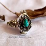 New Designed Ashes 925 Silver Turquoise Urn Ring Urn Pendant custom cremation personalized ring holder urn for ASHES or hair locket keepsake