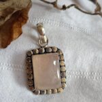 Rose Quartz Pendant, Rose Quartz Jewelry, Sterling Silver Pendant, Pendant For Women, Gemstone Pendant, Gift For Her,Valentine Gift