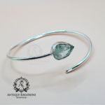 Raw Aquamarine Cuff Bracelet, 925 Silver Adjustable Bracelet, March Birthstone Jewelry, Aquamarine jewelry, Bracelet For Women, Gift For Her