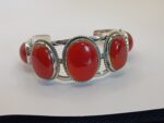 Carnelian Bracelet, Red Gemstone Bracelet, 925 Solid Silver Bracelet, Silver Bracelet With Large Gemstone, Unisex Bracelet, Gift For Her - Image 2