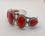 Carnelian Bracelet, Red Gemstone Bracelet, 925 Solid Silver Bracelet, Silver Bracelet With Large Gemstone, Unisex Bracelet, Gift For Her - Image 5