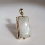 Large Moonstone Pendant, 925 Sterling Silver Necklace, Moonstone Necklace, Anniversary Gift, Large Necklace, Gift For Her, Gift For Mom