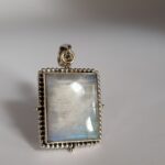 925 Sterling Silver Moonstone Necklace | Large Moonstone Pendant | Large Necklace, Perfect Gift for Her or Mom, Anniversary Gift