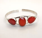 Carnelian Bracelet, Red Gemstone Bracelet, 925 Solid Silver Bracelet, Silver Bracelet With Large Gemstone, Unisex Bracelet, Gift For Her - Image 8