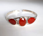 Carnelian Bracelet, Red Gemstone Bracelet, 925 Solid Silver Bracelet, Silver Bracelet With Large Gemstone, Unisex Bracelet, Gift For Her - Image 6