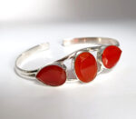 Carnelian Bracelet, Red Gemstone Bracelet, 925 Solid Silver Bracelet, Silver Bracelet With Large Gemstone, Unisex Bracelet, Gift For Her