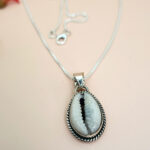 Cowrie Shell Pendant, 925 Sterling Silver Pendant, Handmade Wedding Anniversary, Shell Pendant, Silver Pendant, Gift For Her, White Shell