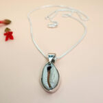 Cowrie Shell Pendant, 925 Sterling Silver Pendant, Handmade Wedding Anniversary, Shell Pendant, Silver Pendant, Gift For Her, White Shell