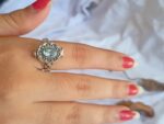 Blue Topaz Ring, 925 Solid Silver Poisoner Ring, Blue Topaz Bali Poisoner Ring, Locket Ring, Keepsake Ring, Ashes Holder Ring, Lockable Ring - Image 3