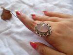 Rose Quartz Ring, 925 Sterling Silver Ring, Rose Quartz Jewelry, Handmade Ring For Women, Gift For Her, Anniversary Gift, Birthday Gifts - Image 2