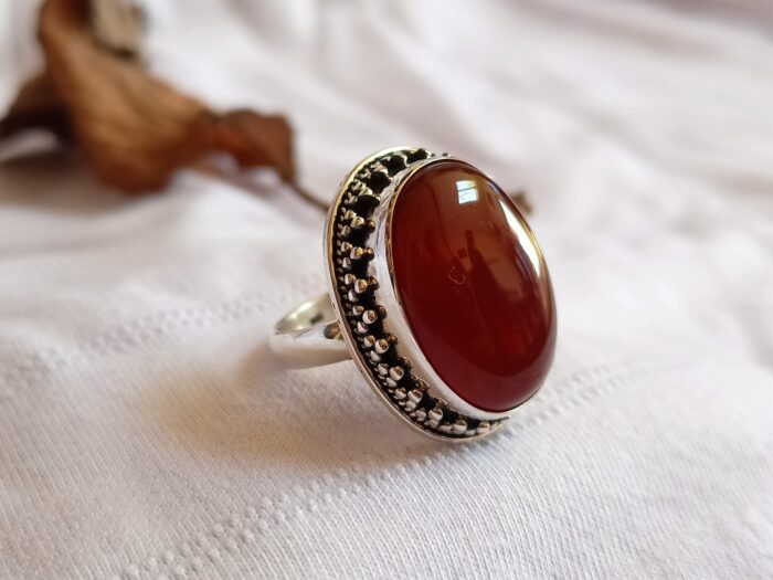 Red Carnelian Ring | 925 Sterling Sliver - Image 3