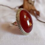 Red Carnelian Ring | 925 Sterling Sliver