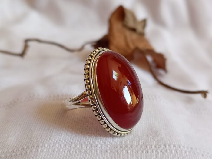 Red Carnelian Ring | 925 Sterling Sliver - Image 5