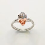Floral Silver Zircon Ring | 925 Silver - Image 2