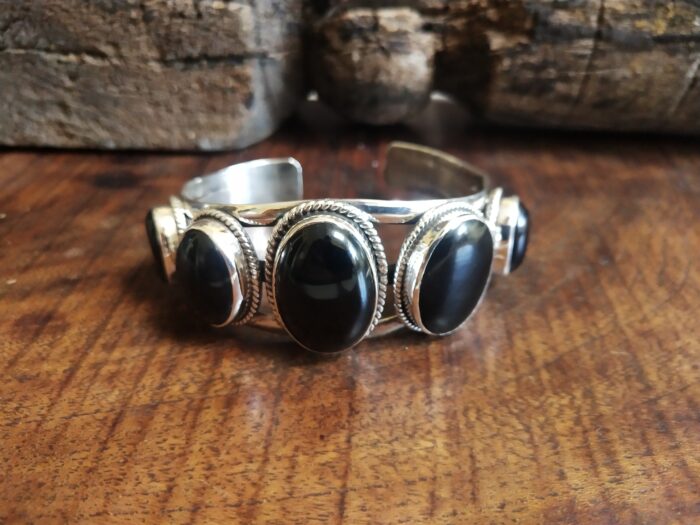 Black Onyx Cuff Bracelet - Image 1