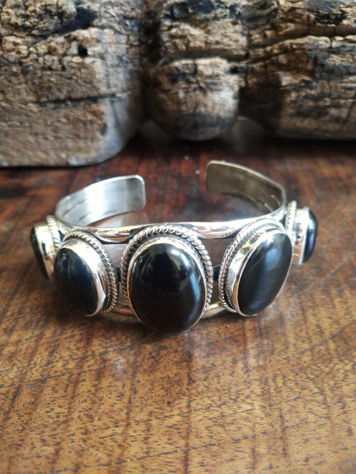 Black Onyx Cuff Bracelet - Image 2