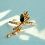 Krishna Flute Ring: Sterling Silver, Gold Plated, Cubic Zirconia,Adjustable Ring,14k Gold Plated Ring,Gifts For Her,Handmade Ring - Image 4