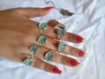 Raw Aquamarine Ring: Boho 925 Sterling Silver Statement Ring - Image 3