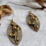 Leaf Design Earring, Citrine Earring, 925 Silver Earring with Gemstone, Handmade Earring, Daily Wear Earring, Gift For Her, Gift For Mom