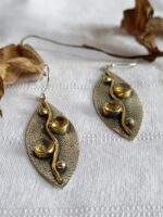 Leaf Design Earring, Citrine Earring, 925 Silver Earring with Gemstone, Handmade Earring, Daily Wear Earring, Gift For Her, Gift For Mom