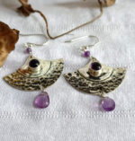 Celestial Amethyst Teardrop Earrings: 925 Sterling Silver
