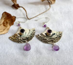 Celestial Amethyst Teardrop Earrings: 925 Sterling Silver - Image 3