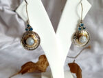 Rainbow Moonstone Dangle Earrings: 925 Sterling Silver, Blue Topaz Accents - Image 6