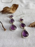 Long Amethyst Earrings, 925 Sterling Silver Earrings, Boho Amethyst Earrings, Anniversary Gifts For Her, Wedding Gifts, Handmade Earrings - Image 4