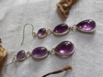 Long Amethyst Earrings, 925 Sterling Silver Earrings, Boho Amethyst Earrings, Anniversary Gifts For Her, Wedding Gifts, Handmade Earrings - Image 2