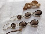 Long Smoky Quartz Earrings, 925 Sterling Silver Smoky Quartz Earrings, Dangle Smoky Quartz Earrings For Her, Earrings For Mom, Gift For Her - Image 4