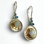 Lunar Glow Moonstone & Blue Topaz Earrings – Handmade 925 Silver - Image 4