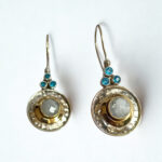 Lunar Glow Moonstone & Blue Topaz Earrings – Handmade 925 Silver - Image 2