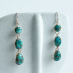 Ocean Spirit Turquoise Drop Earrings – Handmade 925 Silver