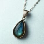 Labradorite Teardrop Pendant, 925 Sterling Silver Necklace, Blue Flash Labradorite Pendant, Handmade Silver Necklace, Minimal Boho Jewelry, Gift For Her - Image 3